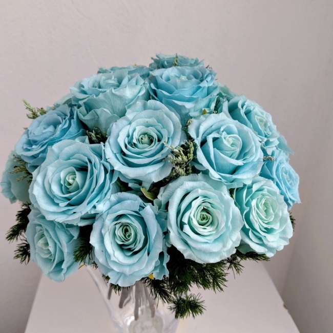 Bouquet bleu ciel