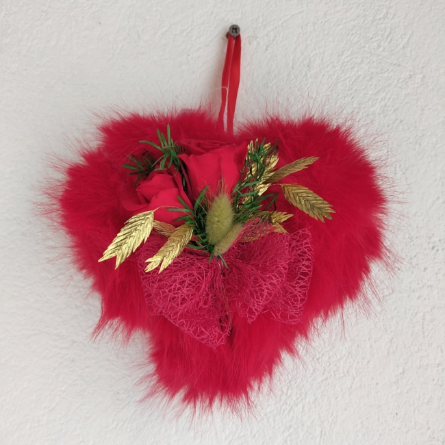 La douceur d'un coeur rouge